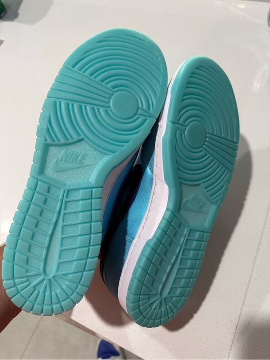 Nike Dunks Low Top Sneakers in Teal, Navy & Orange main image 5